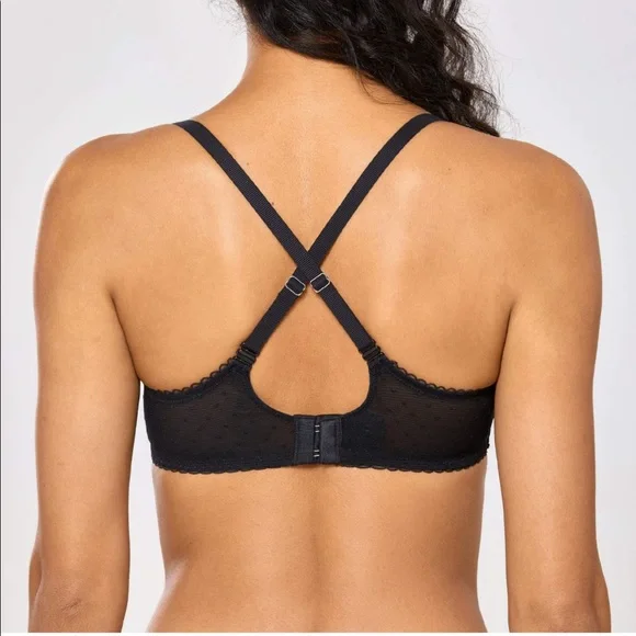 🆕 Sexy Lace Bra Underwire Balconette Unlined Demi Sheer Plus Size - Picture 2 of 3